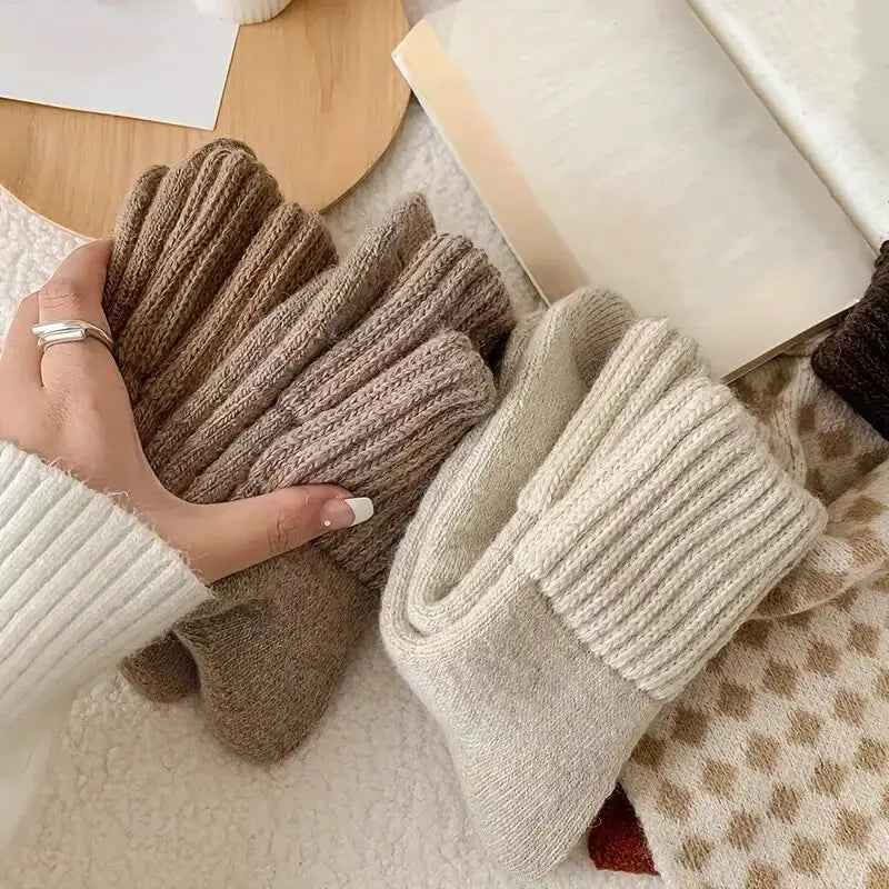 Mid Calf Cotton Winter Socks