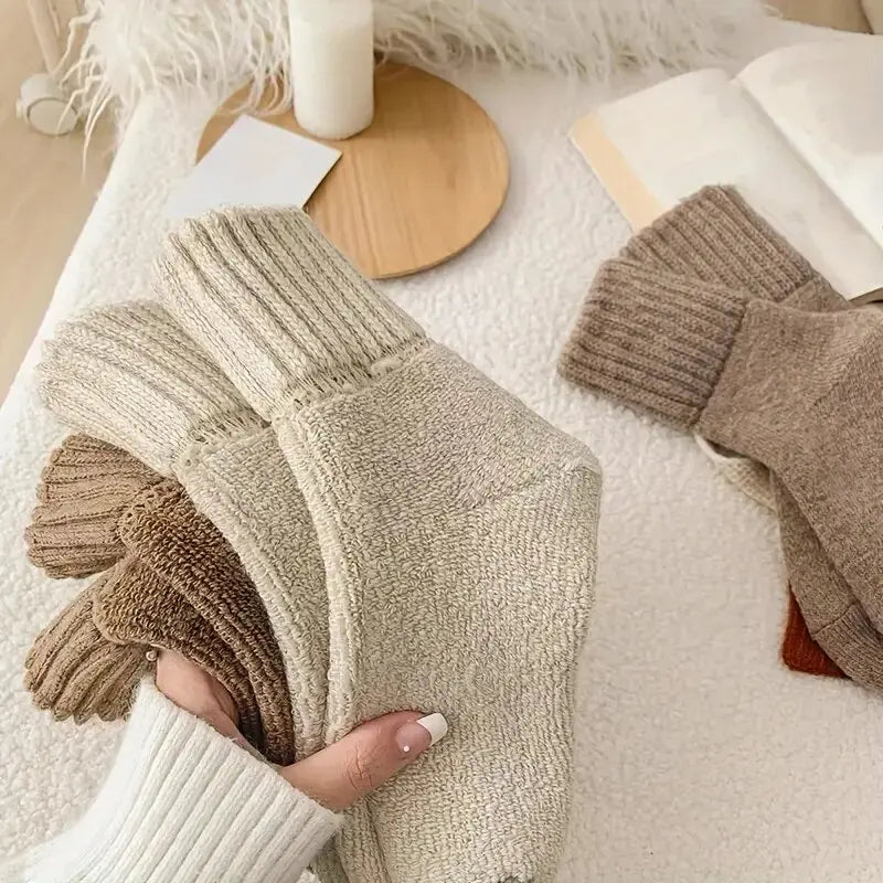 Mid Calf Cotton Winter Socks