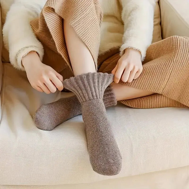 Mid Calf Cotton Winter Socks