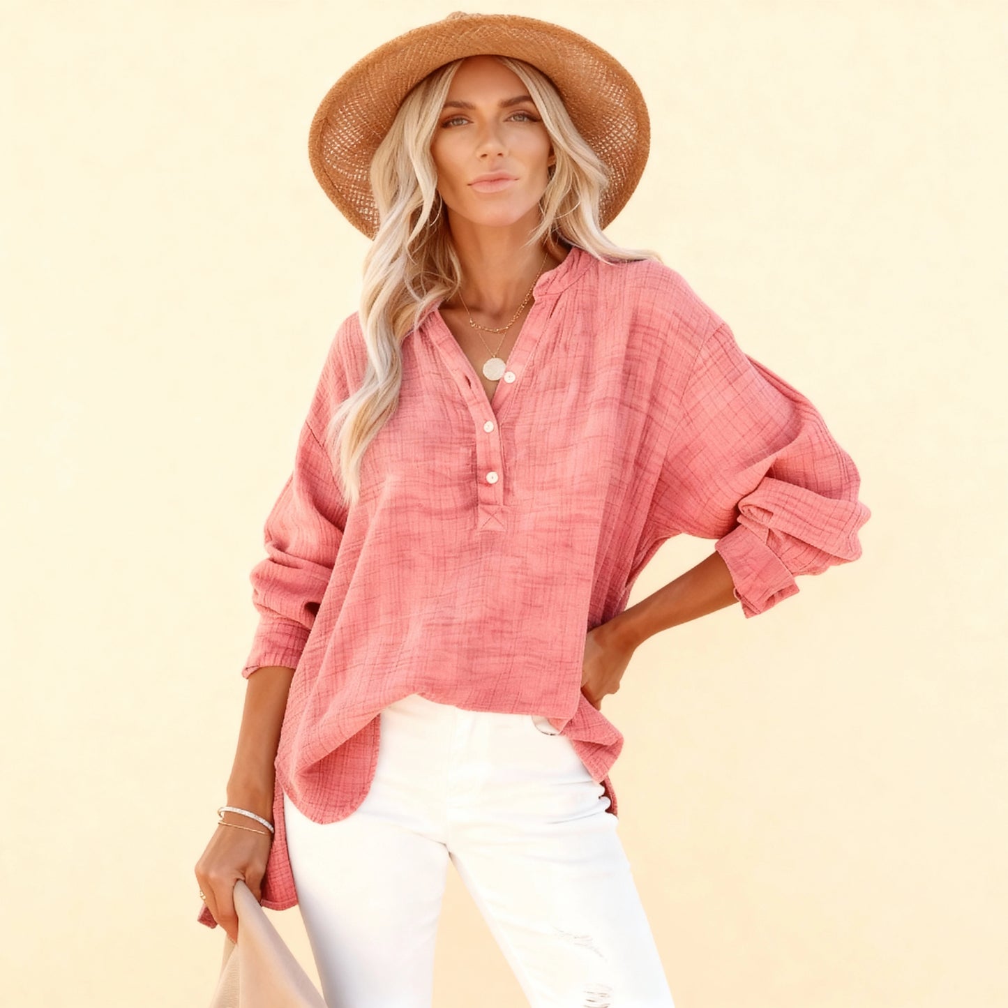 Pleated Winter Pullover Shirt